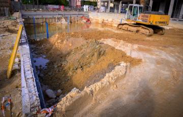 Vista del espacio urbano donde se está produciendo las actuiaciones