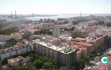 Vista aerea de la capital gaditana