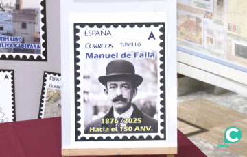 Efigie inmortalizada en sello del insigne creador gaditano