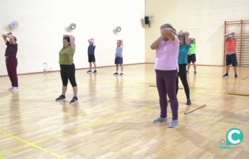 Sesión de ejercicios en el Pabellón Ciudad de Cádiz en una imagen de archivo