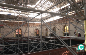 Andamiaje de la intervención desde el interior del edficio