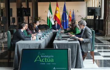 Presentación del Plan 'Andalucía Actúa' en el Palacio de San Telmo.