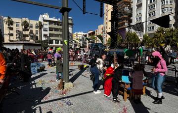 El aspecto que presenta la plaza Ana Orantes este sábado.