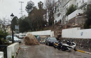 Lugar del suceso en la localidad serrana