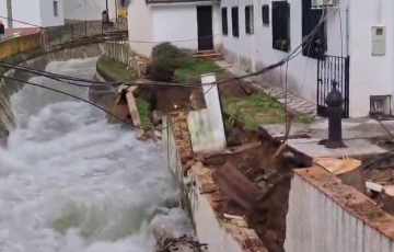 Destrozos en una localidad de la Sierra de Cádiz por efectos del temporal