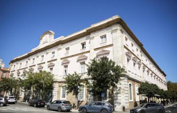 Vista del Palacio Provincial de la Diputación de Cádiz en la capital gaditana.