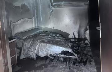 Estado de una de las habitaciones tras el siniestro