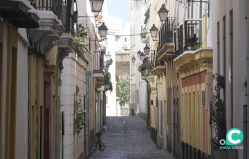 Vista de la calle Mirador en el Barrio de Santa María