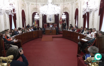 El arco plenario del Ayuntamiento durante el debate de este jueves