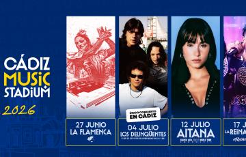 Cartel del elenco de artistas de la II edición 'Cádiz Music Stadium’.