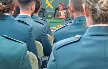La subdelegada del Gobierno de España en Cádiz, Blanca Flores, ha participado en la presentación de 33 nuevos guardias civiles.