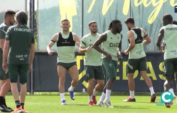 Sesión de entrenamiento del Cádiz Club de Fútbol.