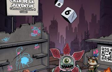 Detalle del cartel anunciador de la cita