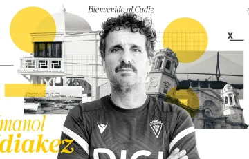 El nuevo inquilino del banquillo cadista en una imagen promocional del club