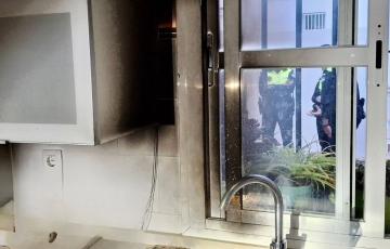 Lugar del siniestro en el domicilio arcense