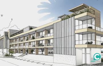 Imagen del futuro hotel Puerto América.