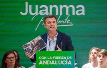 Bruno García durante un acto de campaña