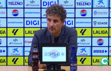 Imanol Idiakez analiza comparece ante los medios tras el choque ante el cuadro gallego