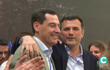 Moreno Bonilla junto con Bruno García en el acto de este jueves en la casa de Iberoamérica