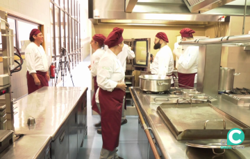 interior de las cocinas del centro espacio de formación de los alumnos