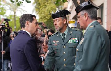 Moreno asistió el pasado mes de mayo en Huelva a la capilla ardiente y a la misa funeral de los guardias civiles muertos en acto de servicio.
