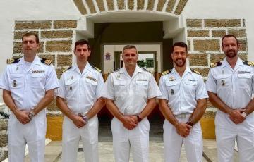 Los nuevos comandantes en la Estación Naval de Puntales en Cádiz