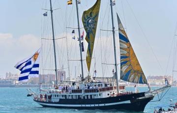 El navío durante una regata en aguas gaditanas en una imagen de archivo