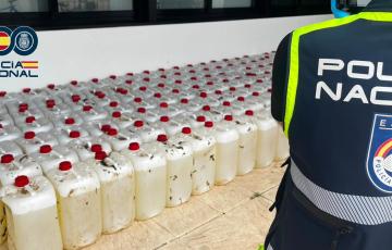Material fruto de la acción operativa y custodiado por un agente