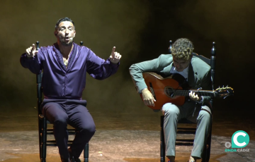 David Palomar durante un momento de su actuación 