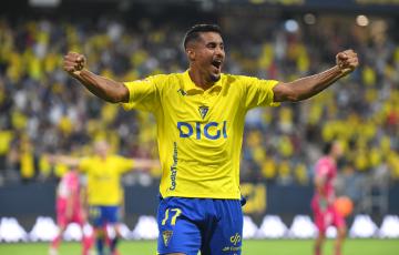 Moueffek debutaba con gol, y destacada actuación (Foto: Cádiz CF)