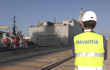 El buque 'Juan Carlos I' en Navantia en Julio de 2025