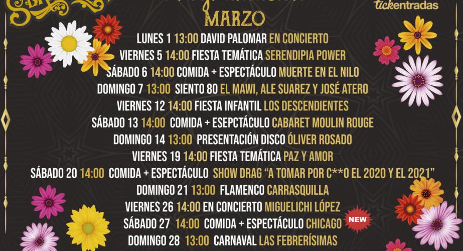 Programación marzo sala serendipia 