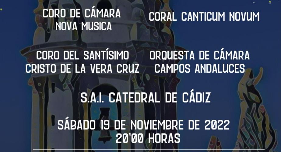 Concierto solidario conmemorativo del 25 aniversario del encuentro coral de santa cecilia en cádiz