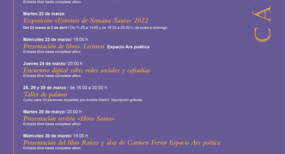 Tramos de cuaresma. programa cultural cajasol en cádiz