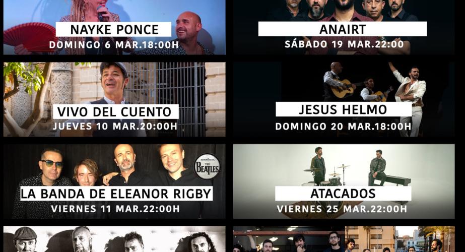 Programación de marzo en el pelícano