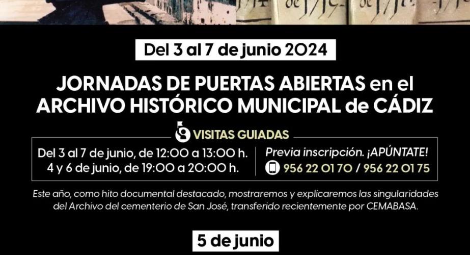 Jornadas de puertas abiertas en el archivo histórico municipal de cádiz