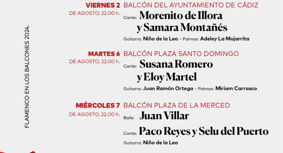 Flamenco en los balcones - homenaje "la perla de cádiz"