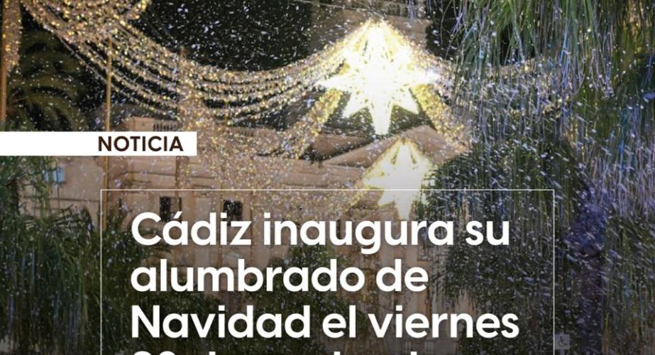 Inauguración del alumbrado extraordinario de la navidad en cádiz 