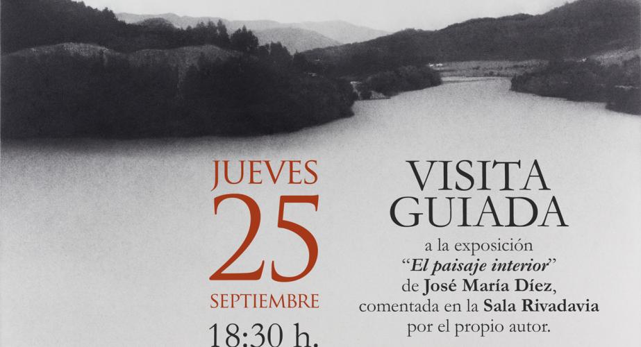 Visita guiada de josé maría díez a su exposición en la sala rivadavia de la diputación