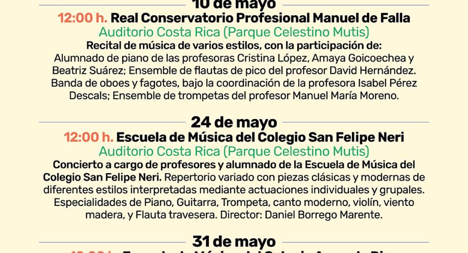 Cádiz celebra la xiii edición de 'clásica joven en vivo' con conciertos gratuitos protagonizados por jóvenes intérpretes