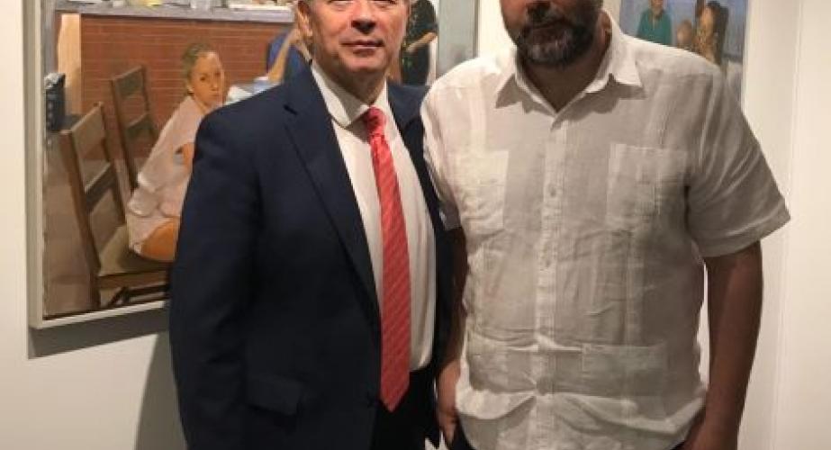  El pintor Pepe Baena con Juan Carlos Campo.