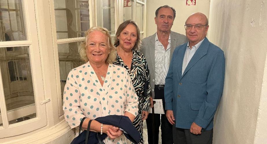 Aurora Montero, Antonio Rendón, Teresa Lacave y José Caravaca, durante la presentación.