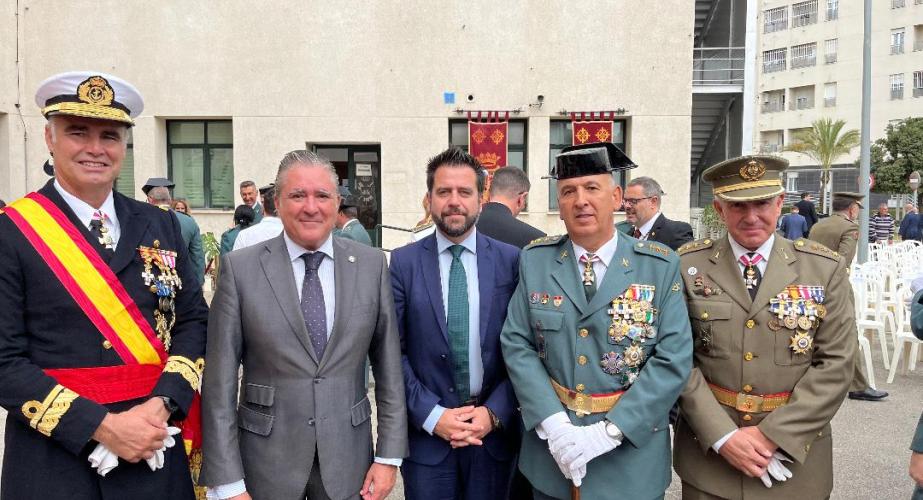 Almirante Ignacio Villanueva, Manuel Estrella, Fran González, el coronel jefe Jesús Núñez, y el coronel jefe Julio González Juárez.