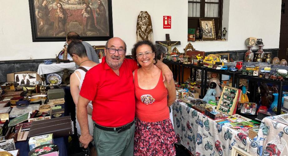 El coleccionista Pepe Jiménez con su mujer Toñi del Castillo.