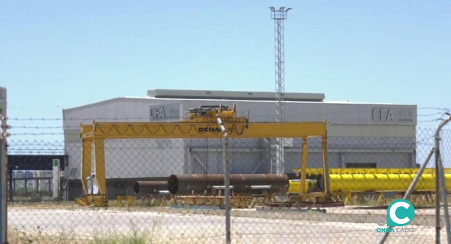 Imagen del acceso al Centro de Fabricación Avanzada.