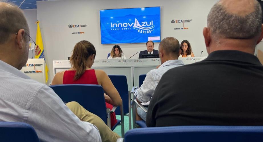 Presentación de InnovAzul Caribe 2024 en la Universidad de Cádiz.