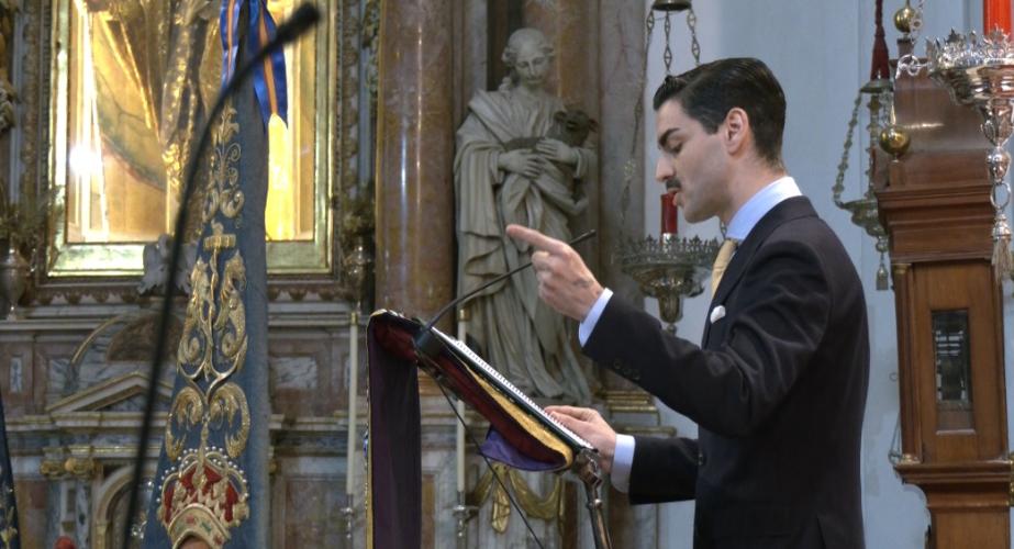 Fernando Gómez pregona el orgullo de ser joven y cofrade.