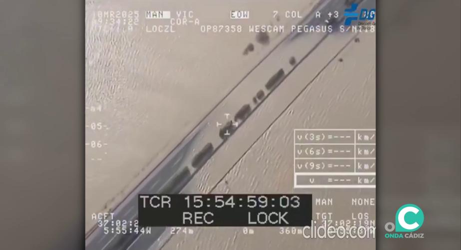 Imagen aerea de la zona afectada cubiertas por las aguas en la provincia sevillana