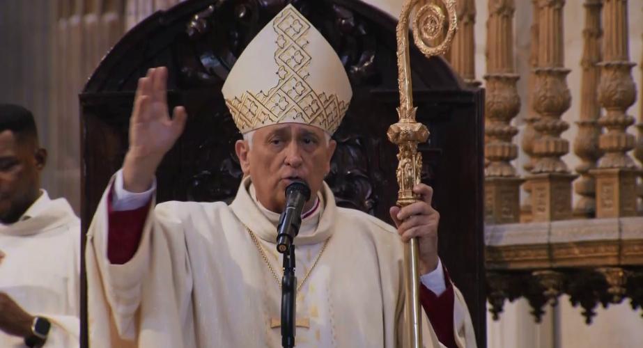 El prelado durante el pasado Domingo de Resurrección