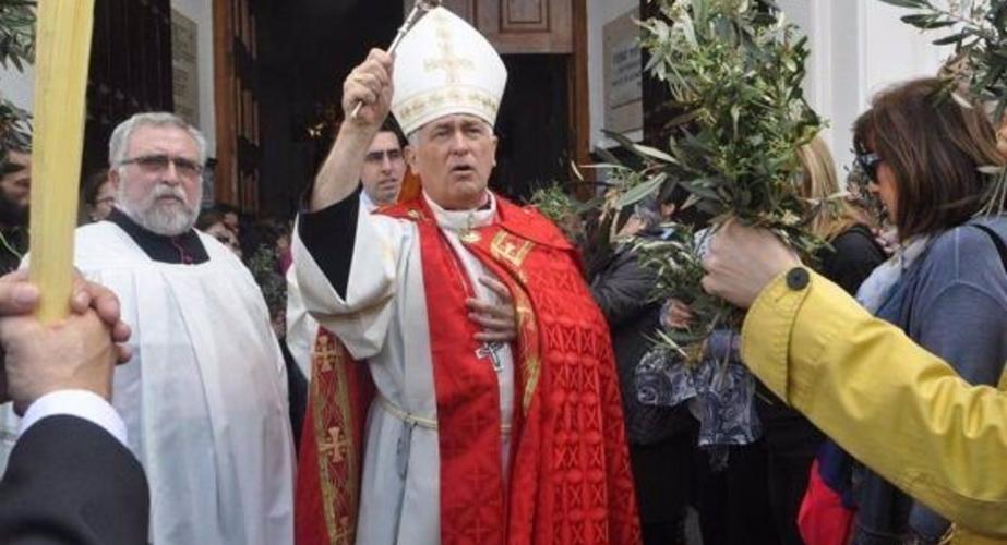El obispo de Cádiz y Ceuta, Rafael Zornoza, el pasado Domingo de Ramos en Ceuta.